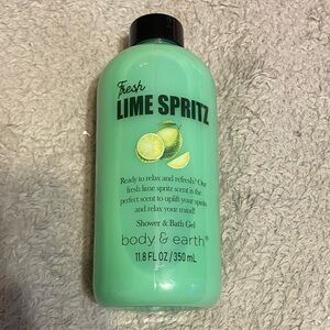 Body & Earth Fresh Lime Spritz Shower Gel - Mint Green